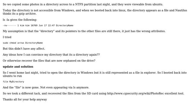Unix & Linux: Directory appears as file? (3 Solutions!!) смотреть онлайн