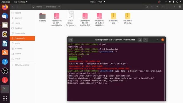 Instal Packet Tracer di Linux Ubuntu смотреть онлайн