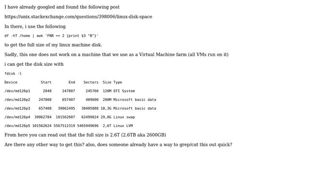 Unix & Linux: Linux machine disk space смотреть онлайн