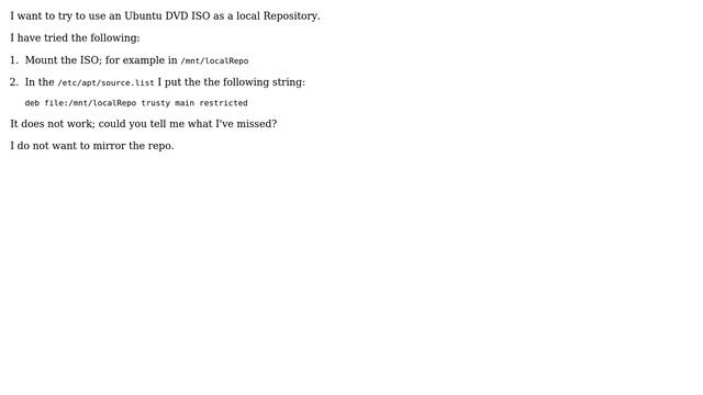 Unix & Linux: How to create Local Repository in Ubuntu 14.04? смотреть онлайн