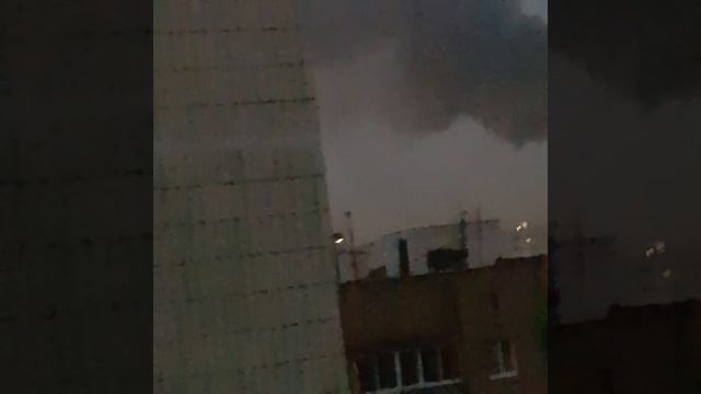 Пожар. В Москве. Горит район Марьино и Люблино