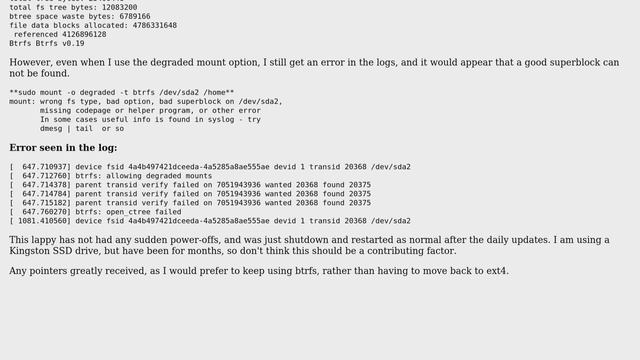 Ubuntu: btrfs partition won't mount after upgrading 64bit Ubuntu 11.10 laptop смотреть онлайн