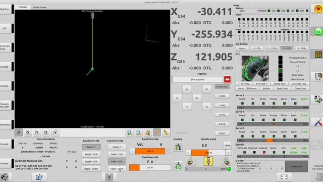 LinuxCNC: Gmoccapy Jog / Feed / Rapid Override смотреть онлайн