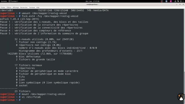 Vérifier et réparer ses systèmes de fichiers ext4 sous Linux ! смотреть онлайн