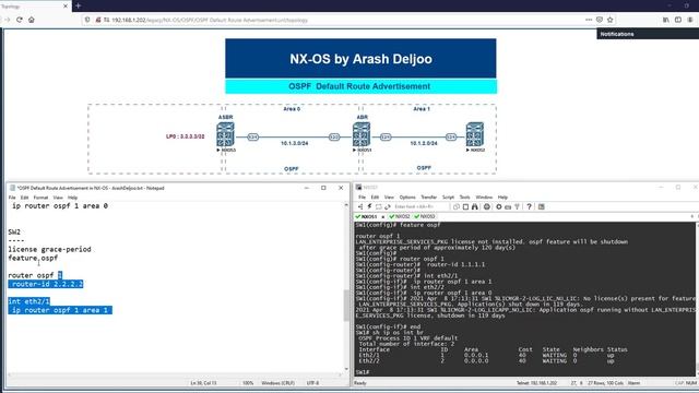 5 OSPF - Default Route Advertisement in NX-OS by ArashDeljoo - Part1 смотреть онлайн