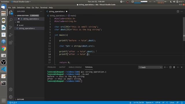 how to copy string into another string in C | strcpy смотреть онлайн