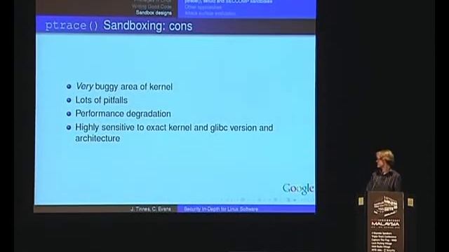 Julien Tinnes_ Chris Evans - Security In-Depth for Linux Software-02 смотреть онлайн