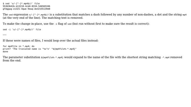 Unix & Linux: Remove variable ending from text file (3 Solutions!!) смотреть онлайн