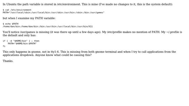 /etc/environment not being read into PATH variable (2 Solutions!!) смотреть онлайн