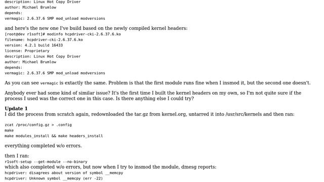 DevOps & SysAdmins: Build kernel headers to compile R1Soft hcp module смотреть онлайн