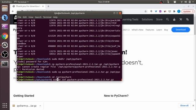 PyCharm install Linux (/opt/pycharm/version) and .bash_profile смотреть онлайн