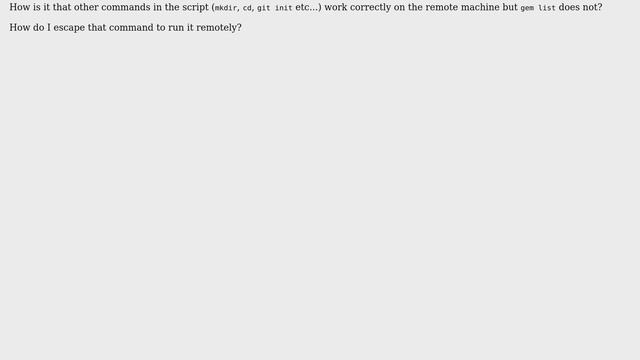 Unix & Linux: How to force ssh to execute command on the remote system instead of locally? смотреть онлайн