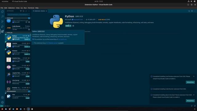 How to Install VS Code including Extension on Ubuntu Linux смотреть онлайн