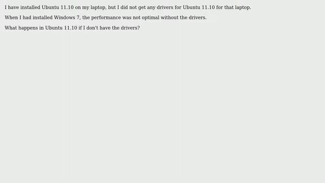 What happens if I don't have Linux drivers for my laptop? смотреть онлайн
