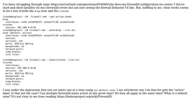 DevOps & SysAdmins: Can multiple firewalld zones be active at any given time? смотреть онлайн