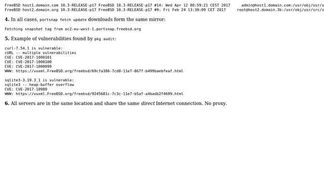 Freebsd: pkg audit spread out in time over different servers смотреть онлайн