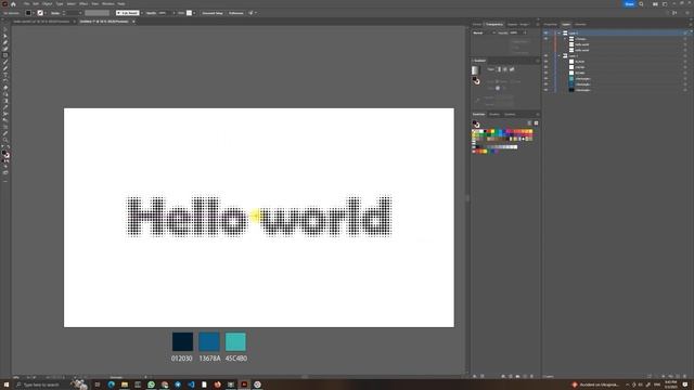 Create color halftone text effect | Adobe Illustrator tutorial смотреть онлайн