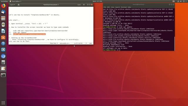 How to install "SimpleScreenRecorder" in Ubuntu using terminal смотреть онлайн