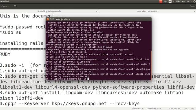 INSTALLING RUBY on RAILS on ubuntu _ PART 1 ... by TAHA_QURESHI смотреть онлайн