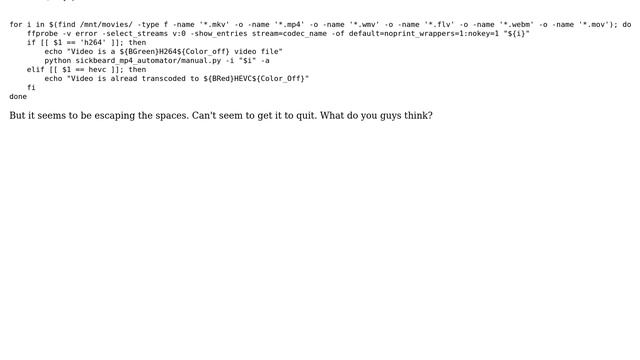 Unix & Linux: How to sort videos by codec and execute a command? смотреть онлайн