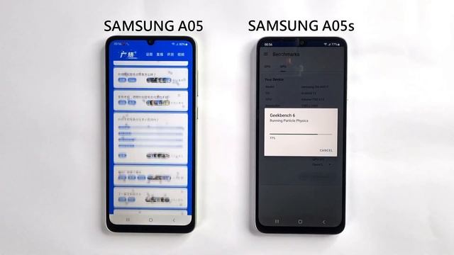 SAMSUNG A05 Vs SAMSUNG A05s AnTuTu Benchmark & Geekbench 6 Test