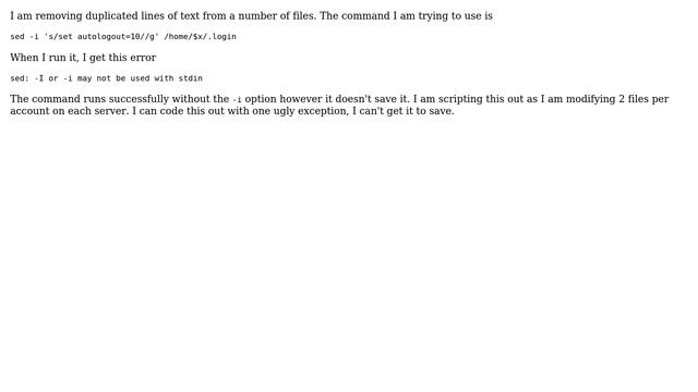 Unix & Linux: Remove text from a file and save, without opening (2 Solutions!!) смотреть онлайн