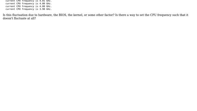 Linux: Why does the CPU frequency fluctuate when using the performance governor? смотреть онлайн