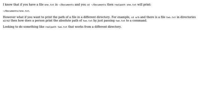 Unix & Linux: How do I print the path of a file in a different directory? смотреть онлайн