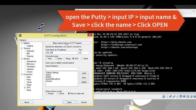 Connect to your Linux Virtual Server Using Windows Putty смотреть онлайн