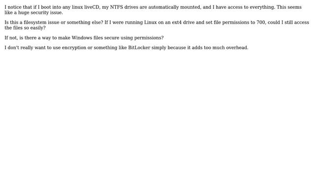NTFS Disable Access from Linux with Permissions смотреть онлайн