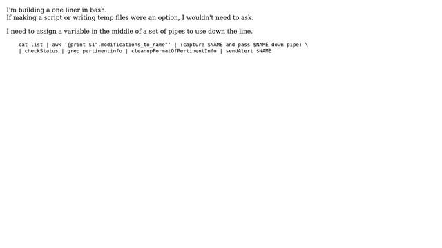 Unix & Linux: How to assign a variable within a pipe? смотреть онлайн