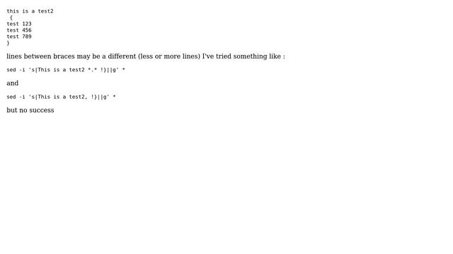 Unix & Linux: Delete multiple lines with text and curly braces (2 Solutions!!) смотреть онлайн