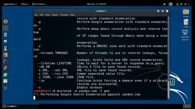 Kali Linux Dnsrecon komutu смотреть онлайн