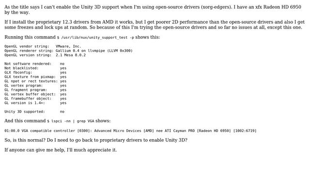 Ubuntu: How to enable Unity 3D support in 12.04 using open-source drivers for RadeonHD cards? смотреть онлайн