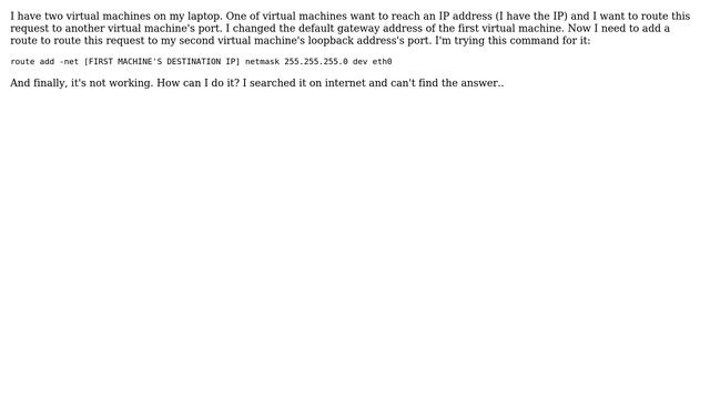 Unix & Linux: How Can I Route A WAN IP Request To My Loopback Address And Port? смотреть онлайн