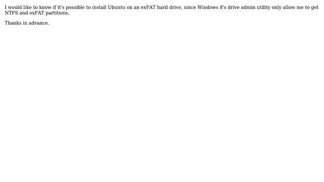 Ubuntu: Can I install Ubuntu on an exFAT hard drive? смотреть онлайн
