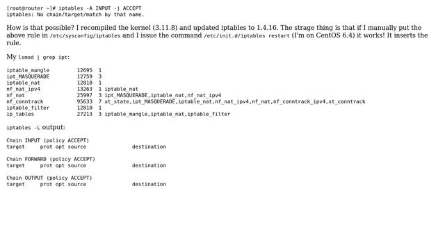 iptables stupid error (iptables -A INPUT -j ACCEPT) смотреть онлайн