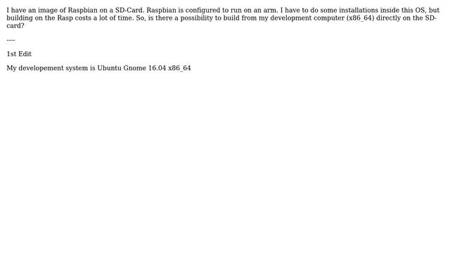 Unix & Linux: How to compile and install on an SD-Card installed different Linux? смотреть онлайн