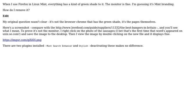 Unix & Linux: Remove green from Linux Mint browser смотреть онлайн