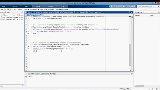 Explained: Popup Menu GUI [MATLAB] смотреть онлайн