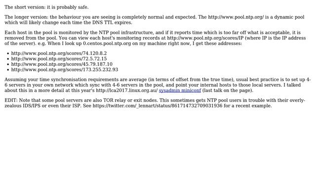 DevOps & SysAdmins: ntp.conf: Is it reasonable to rely on default server list, exposed in CentOS? смотреть онлайн