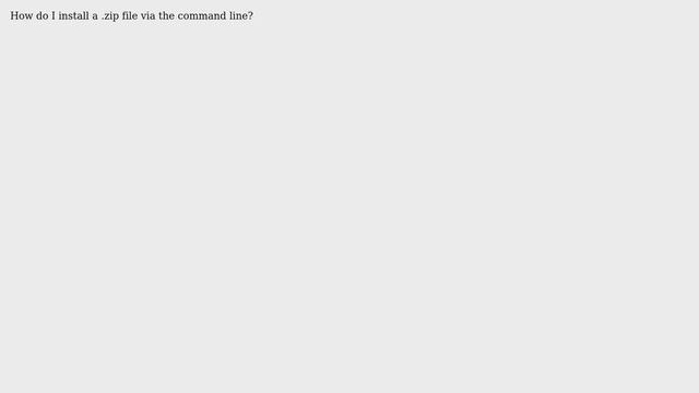 Ubuntu: How do I install a .zip file via the command line? (2 solutions!) смотреть онлайн