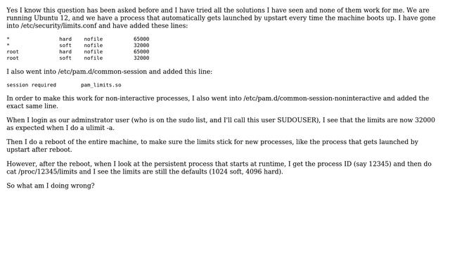 How to change max file limits on a process? смотреть онлайн