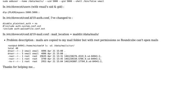 IMAP server can't read (open) mails using fetchmail, procmail & dovecot смотреть онлайн