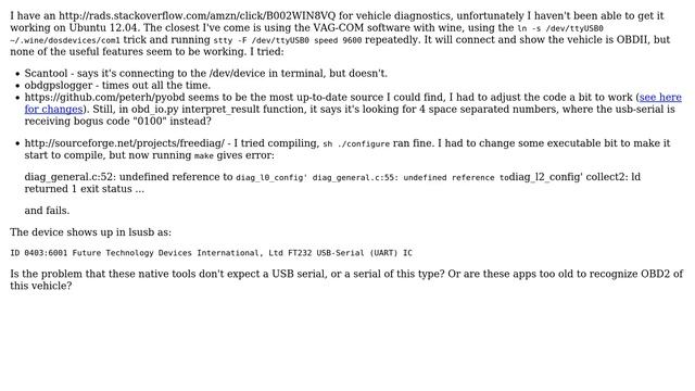 Ubuntu: How do I get OBDII software working? смотреть онлайн