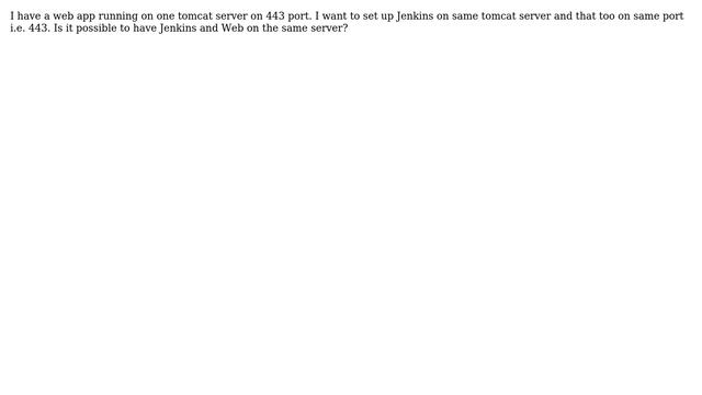 Unix & Linux: Hosting Jenkins and Web App on tomcat server at the same time смотреть онлайн