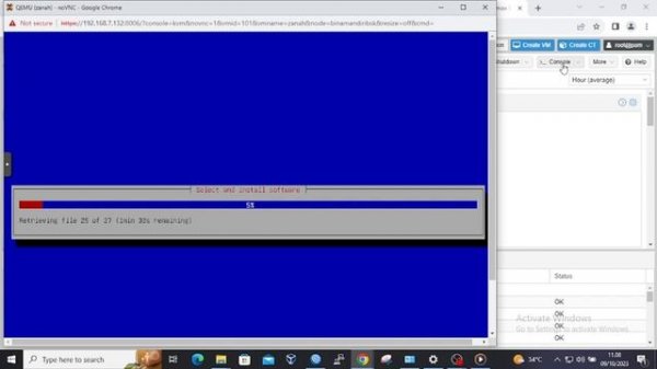 konfigurasi jaringan dan install debian 12 proxmox