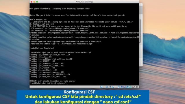 Install dan Konfigurasi CSF (ConfigServer Security and Firewall) pada AlmaLinux 8.3 смотреть онлайн