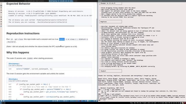 i3 4.21 .. NEW !!! move tiled windows WITH MOUSE !!! NEW RELEASE смотреть онлайн