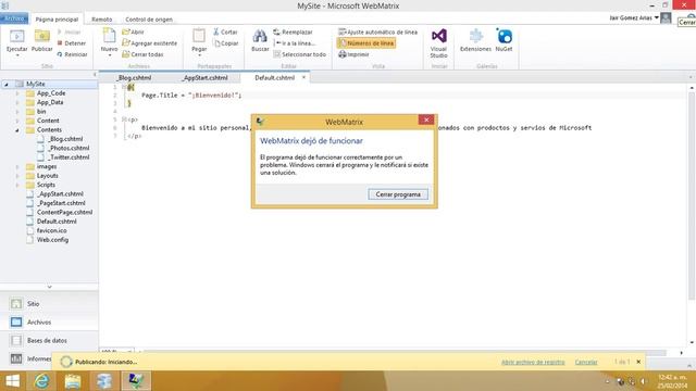 Editar sitio web en Windows Azure con WebMatrix 3 смотреть онлайн